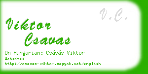 viktor csavas business card